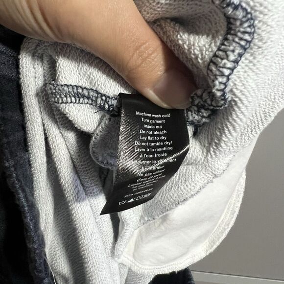 Rag & Bone Women Faux Denim Cotton Terry Miramar Jogger Pants Large Blue Lounge - Picture 7 of 7